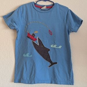 Mini Boden Nautical Shark Applique T-Shirt